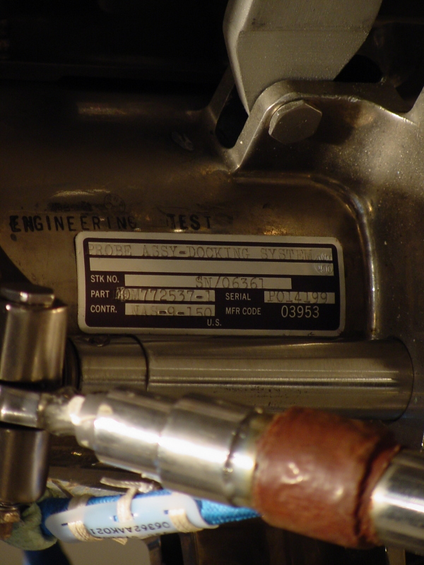 ID plate on Apollo Docking Probe at U.S. Space and Rocket Center.