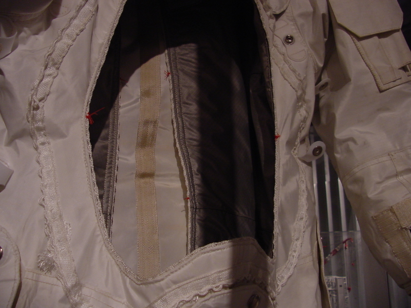 Interior (inside chest) of Conrad's Apollo 12 Suit ITMG at U.S. Space and Rocket Center
