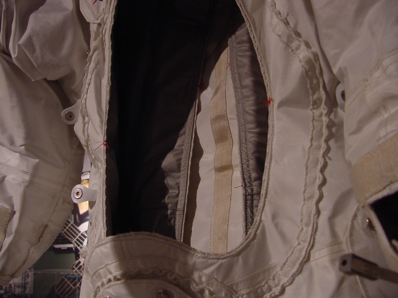 Interior (inside chest) of Conrad's Apollo 12 Suit ITMG at U.S. Space and Rocket Center