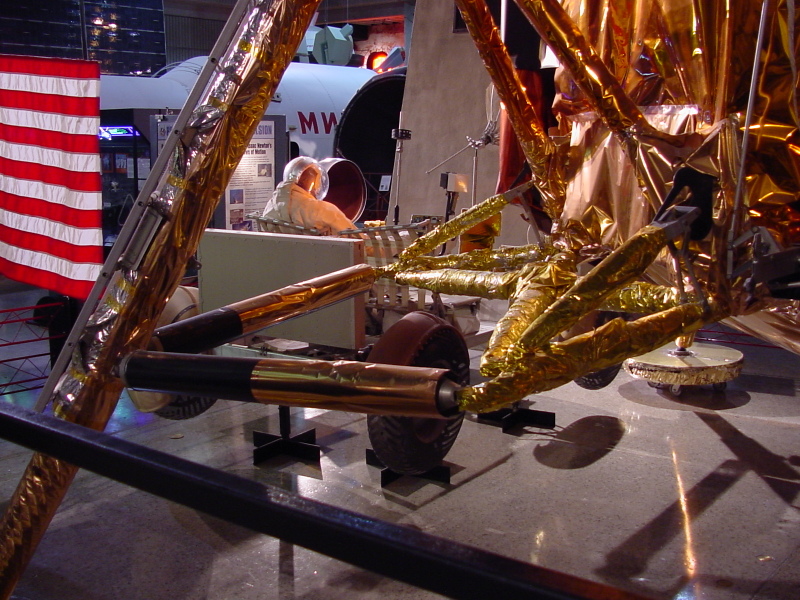Lunar Module (Space Hall) landing gear leg struts at U.S. Space & Rocket Center