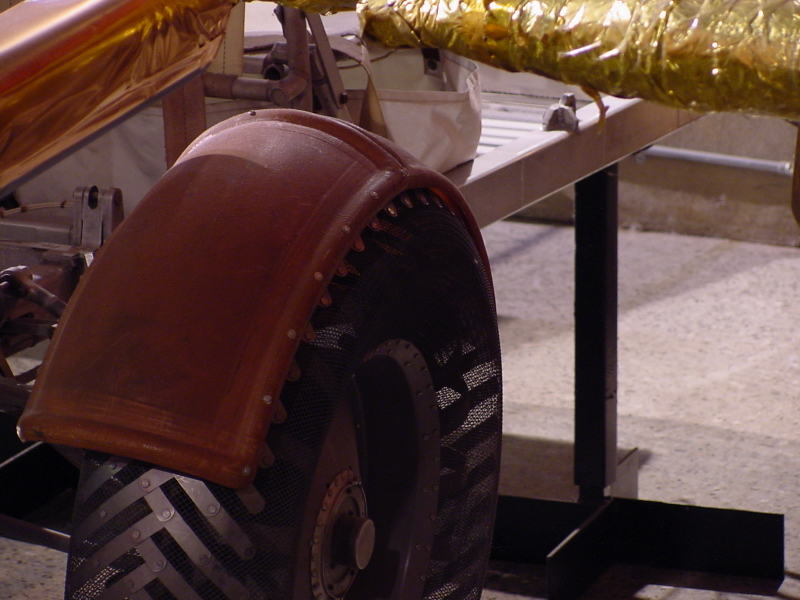 Rear fender on Lunar Roving Vehicle (Space Hall) at U.S. Space & Rocket Center