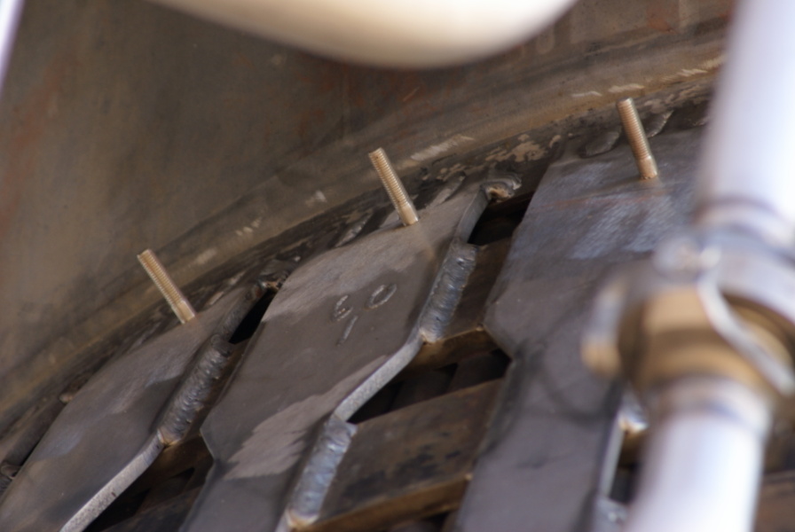 No. 60 tube marking on throat strap on F-1 Engine (Outdoors) at U.S. Space & Rocket Center