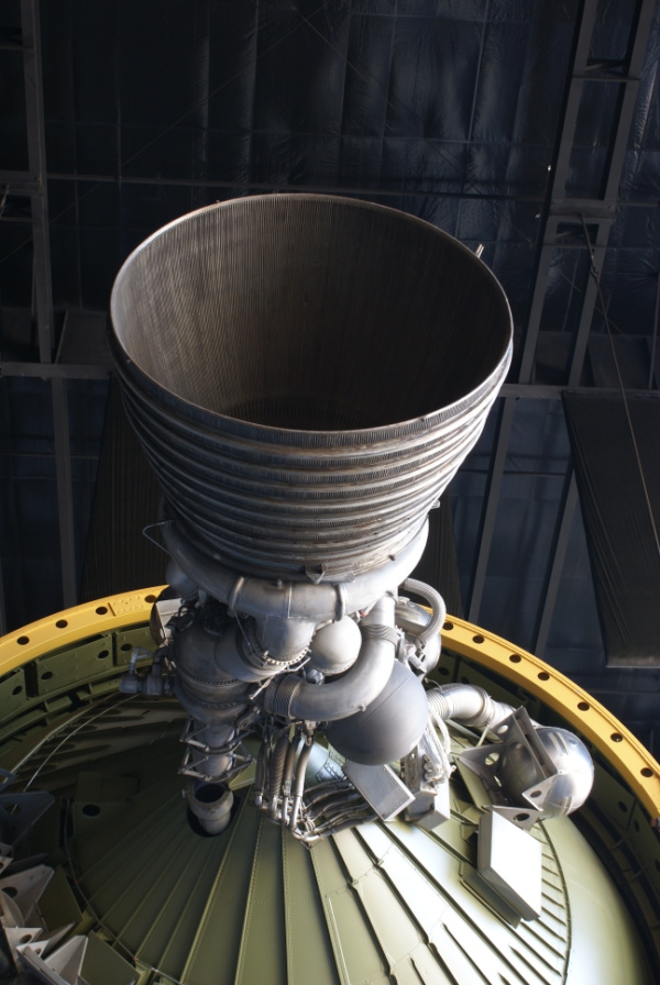 J-2 rocket engine on Saturn V S-IVB (Third) Stage (Davidson Center) at U.S. Space and Rocket Center