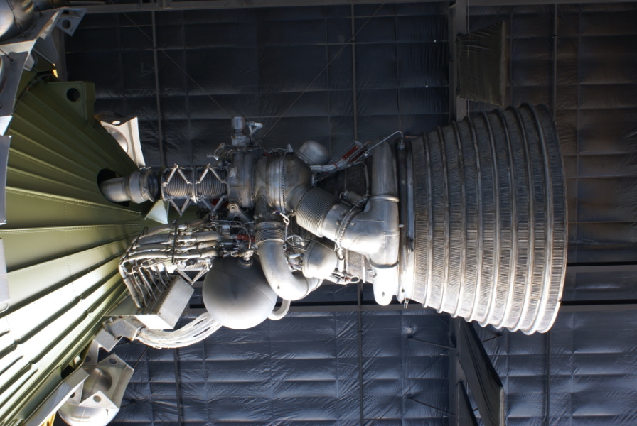J-2 rocket engine on Saturn V S-IVB (Third) Stage (Davidson Center) at U.S. Space and Rocket Center