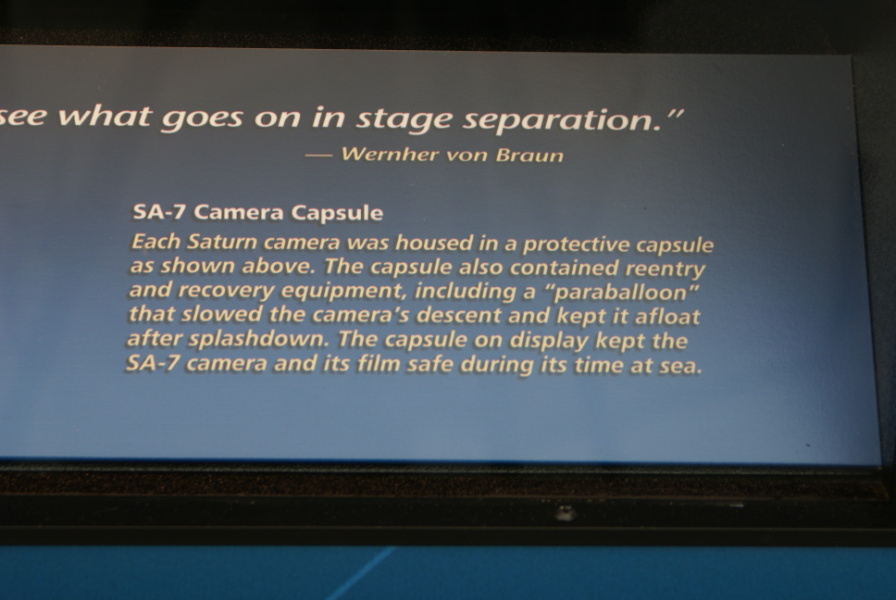 SA-7 Camera Capsule at U.S. Space and Rocket Center