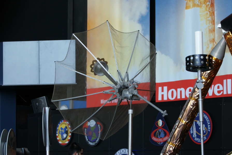 High gain antenna on Lunar Roving Vehicle (Davidson Center) at U.S. Space & Rocket Center