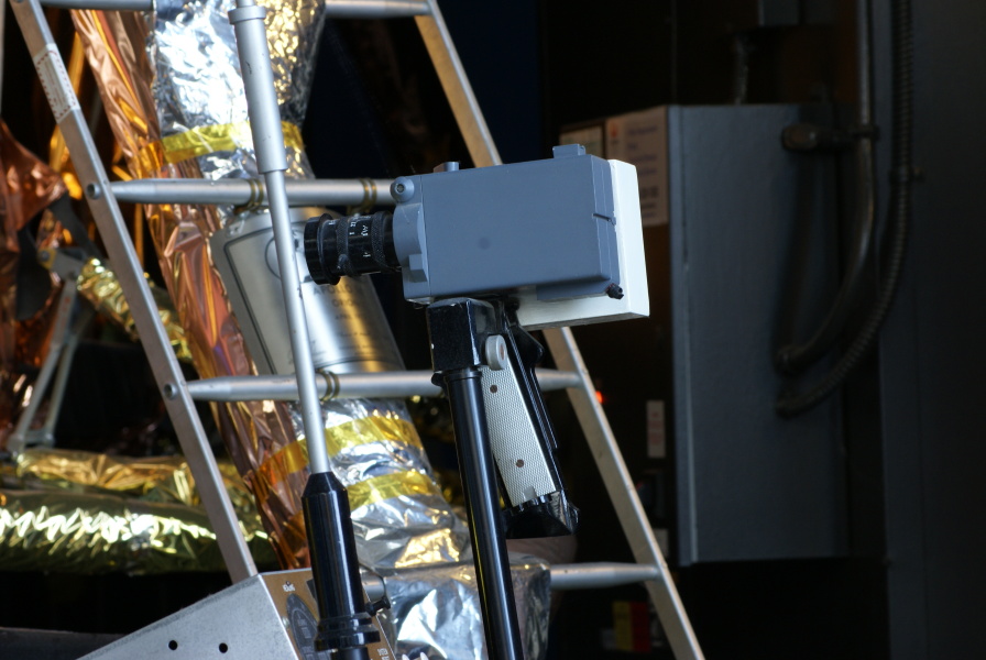 16 mm data acquisition camera movie camera on Lunar Roving Vehicle (Davidson Center) at U.S. Space & Rocket Center