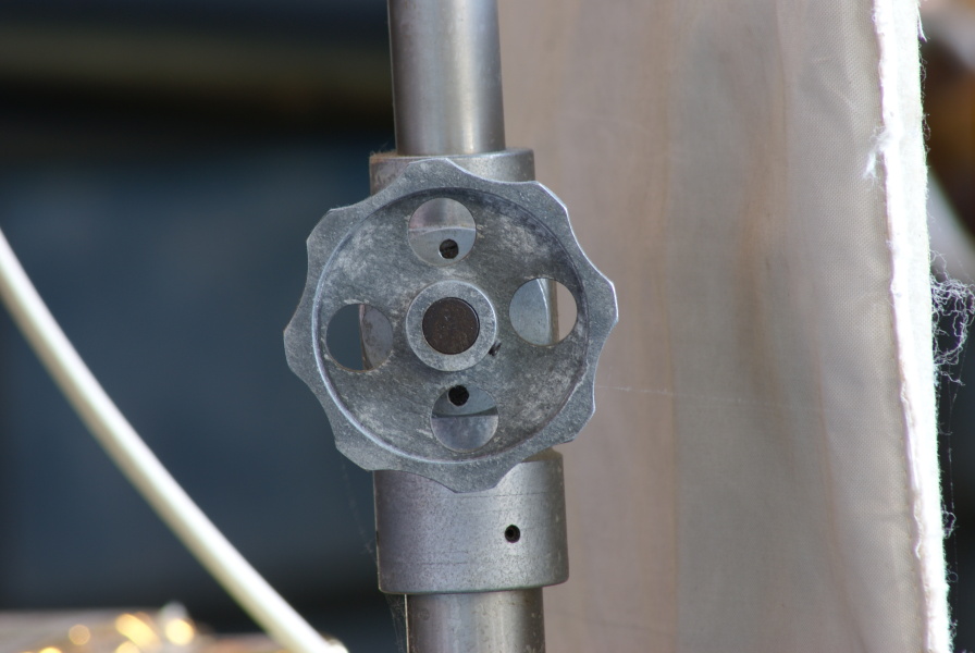 Knob on high gain antenna mast on Lunar Roving Vehicle (Davidson Center) at U.S. Space & Rocket Center