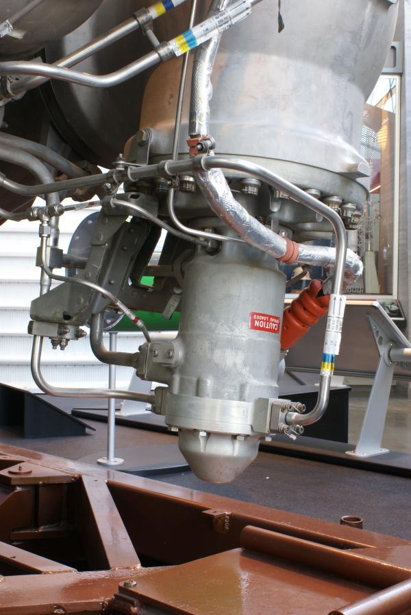 Main oxidizer LOX valve on F-1 Engine (Davidson Center) at U.S. Space and Rocket Center
