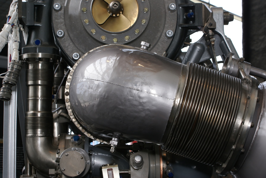 H-1 rocket engine turbine exhaust hood heat exchanger