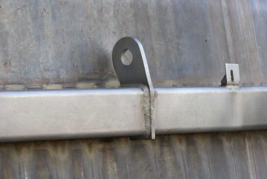 Lifting lugs on F-1 Engine F-4028 (Outdoors) nozzle extension at U.S. Space & Rocket Center