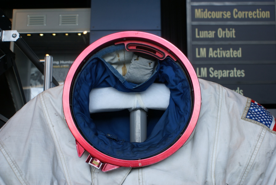 Neck ring on the Apollo A7LB Suit (Suit Cart) at U.S. Space & Rocket Center