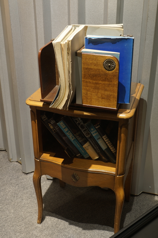 Book case in von Braun's ABMA Office (Rocket City Legacy) at U.S. Space and Rocket Center