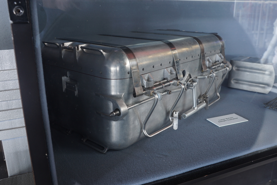 Apollo Lunar Sample Return Container ALSRC rocks box at U.S. Space & Rocket Center