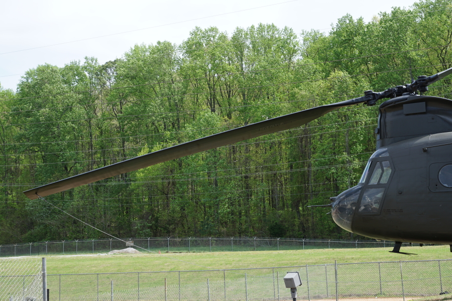Rotor blades on Chinook Helicopter at U.S. Space & Rocket Center