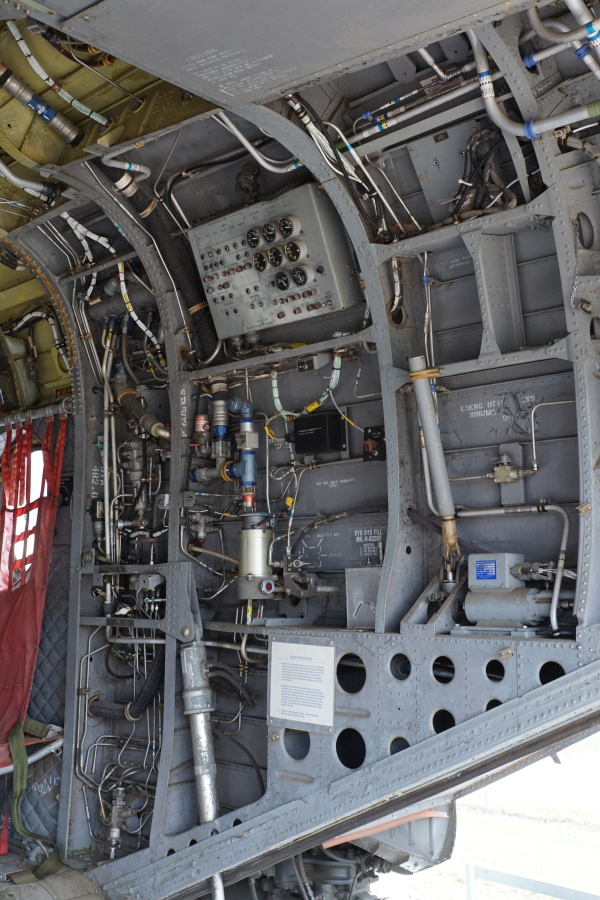145E2156 Maintenance Panel on interior of Chinook Helicopter at U.S. Space & Rocket Center