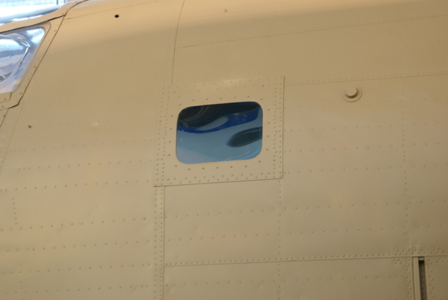 Windows aft of B-24 cockpit windows at Virginia Air & Space