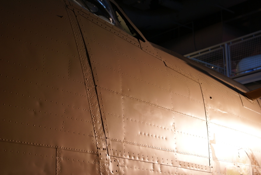 B-24 body panel below cockpit windows at Virginia Air & Space