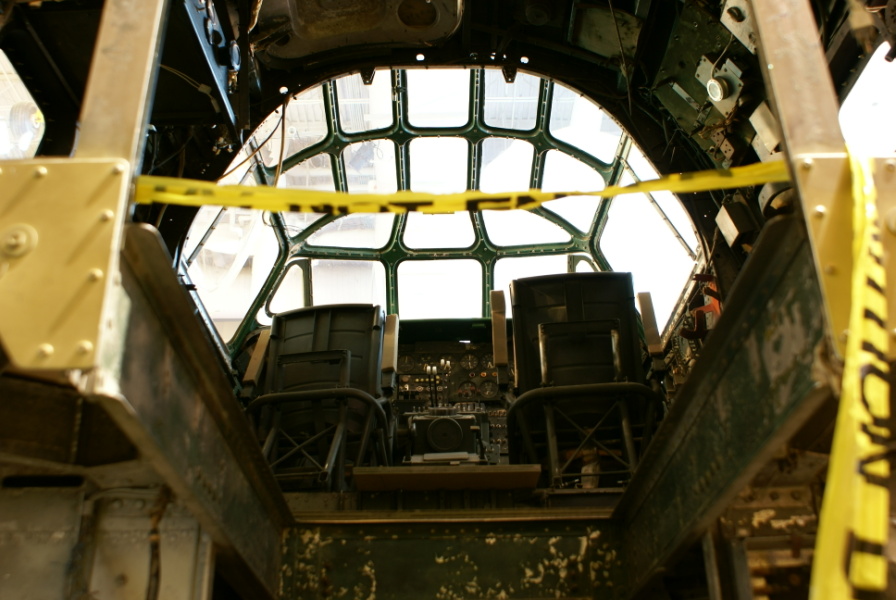 B-24 cockpit interior at Virginia Air & Space