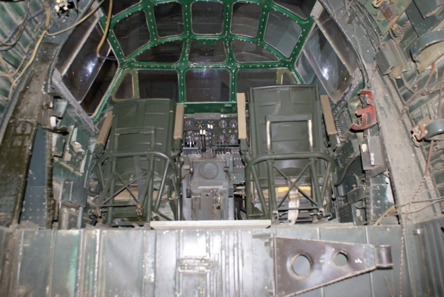 B-24 cockpit interior at Virginia Air & Space