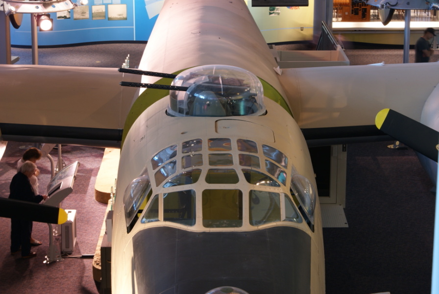 B-24 cockpit windows at Virginia Air & Space