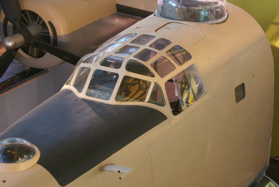 B-24 cockpit windows at Virginia Air & Space