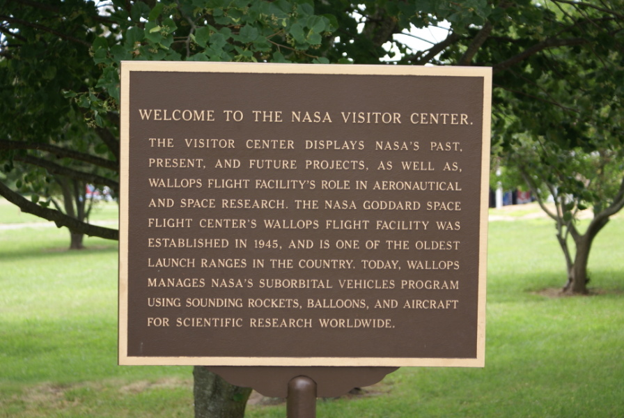 Sign by the Wallops Island Visitor Center