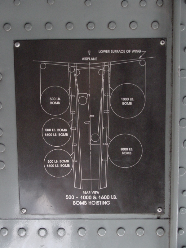 Bomb loading diagram decals in Wings of Freedom B-24 Interior bomb bay