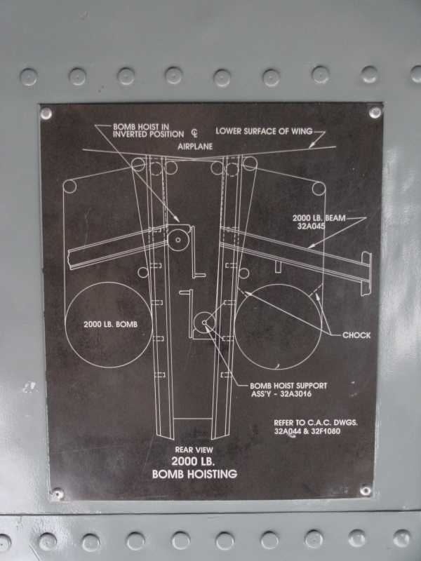 Bomb loading diagram decals in Wings of Freedom B-24 Interior bomb bay