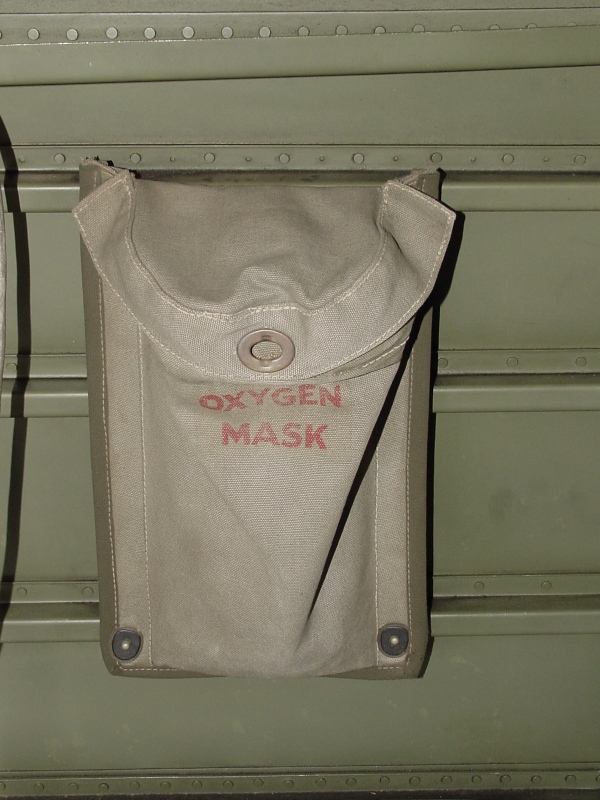 Oxygen mask bag in Wings of Freedom B-24 Interior