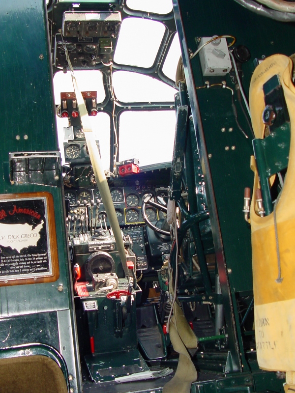 Cockpit in Wings of Freedom B-24 Interior.