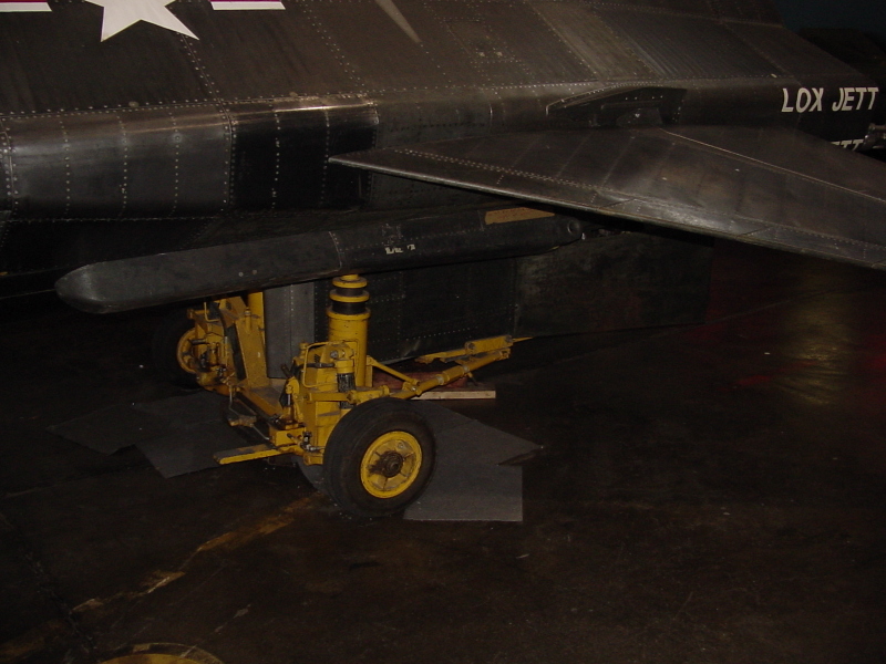 Ground support equipment for transporting the X-15 at the Air Force Museum.