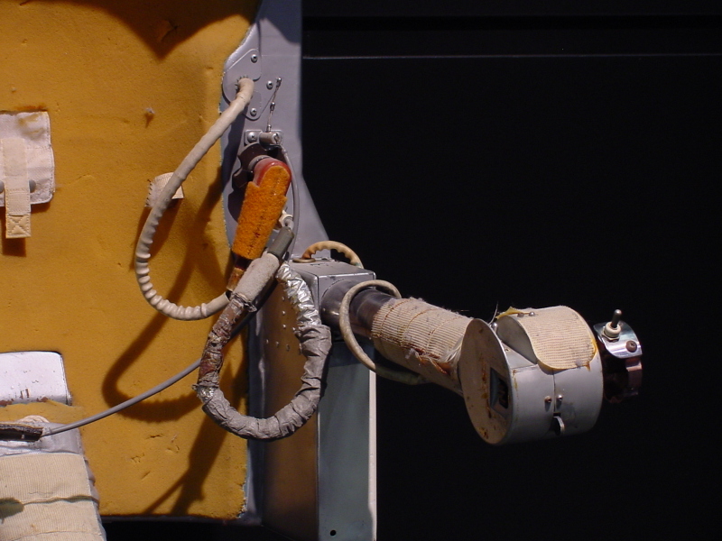 Gemini Astronaut Maneuvering Unit port/left control arm at Air Force Museum