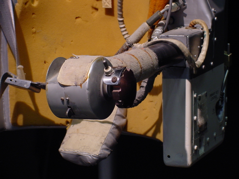 Gemini Astronaut Maneuvering Unit port/left control arm at Air Force Museum
