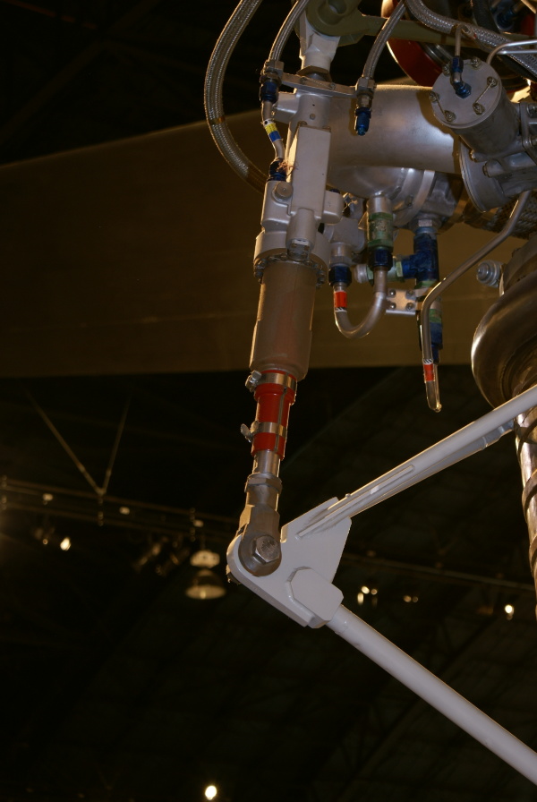 S-3D/LR-79 Engine gimbal outrigger arm and gimbal actuator at Air Force Museum