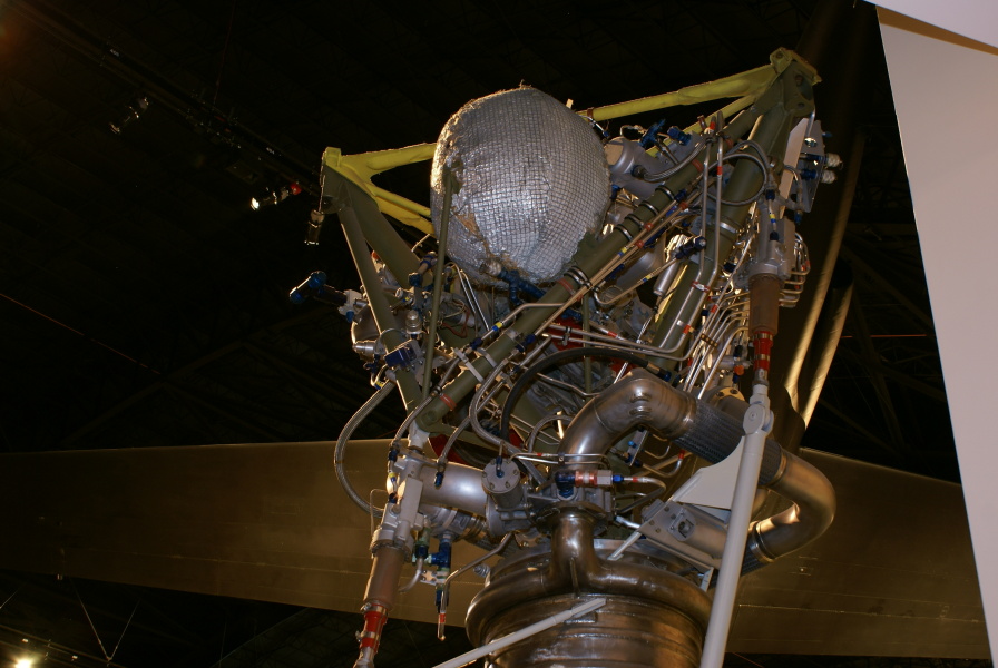 S-3D/LR-79 Engine frame assembly and lube oil tank at Air Force Museum