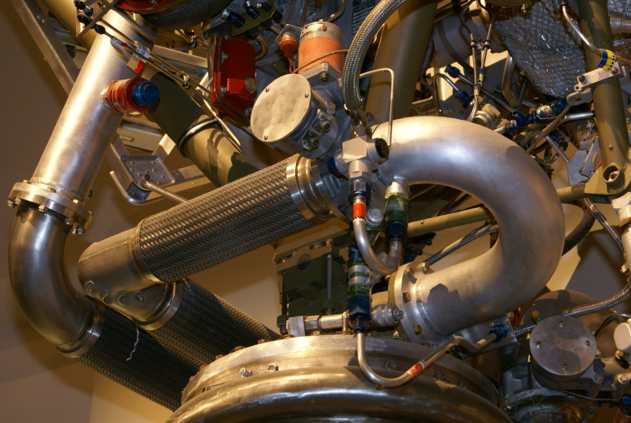 S-3D/LR-79 Engine LOX high-pressure duct at Air Force Museum